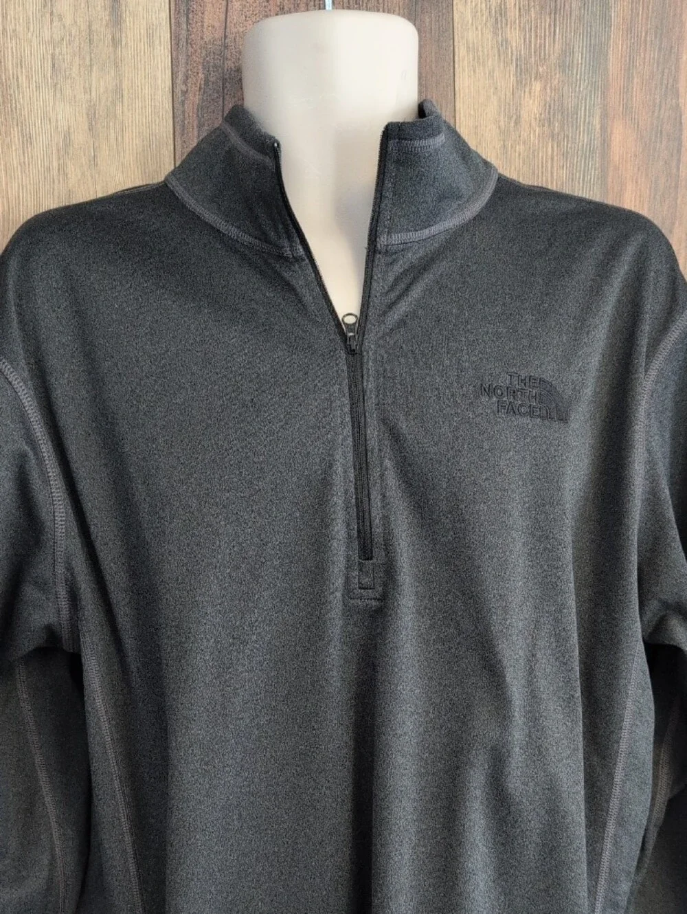 The North Face Charcoal Lightweight Tech Glacier Quarter-Zip Jacket XL   878A